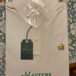 2025 Masters Tech White Polo